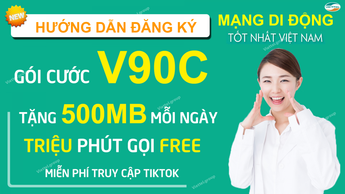 hướng dẫn đăng ký gói V90C Viettel
