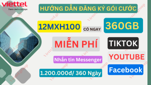Gói cước 12MXH100 Viettel