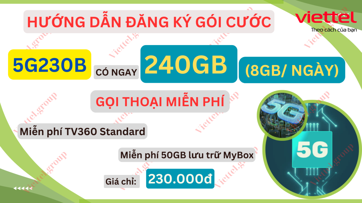 Gói cước 5G230 Viettel