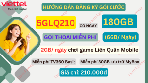 Gói cước 5GLQ210 Viettel