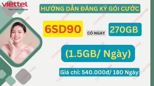 Gói cước 6SD90 Viettel